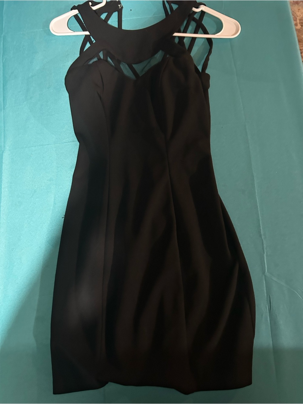 Speechless Black Strappy Dress with Scoop Neck
